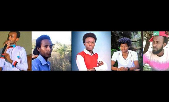 Five Ethiopian journalists being held on charges of “incitement to terrorism”.