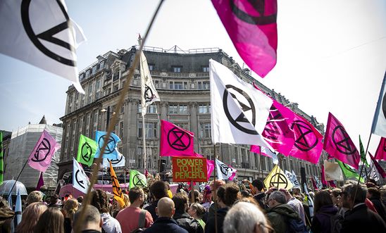 Extinction Rebellion demonstration, central London, 15 April 2019