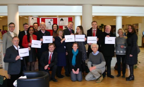 Southampton City Councillors and Amnesty Southampton group members at the PEN Eritrea Portrait Exhibition