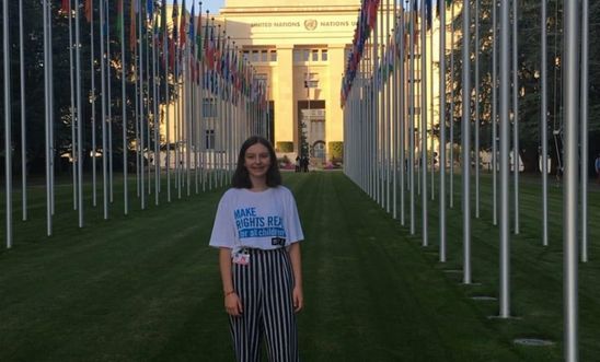 Me (Eilidh) at the UN with the Children's Human Rights Network