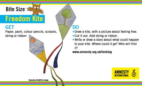 Make a kite to celebrate our right to freedom.