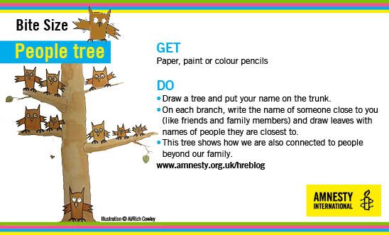 Celebrate our right to family and friends by making a People Tree.