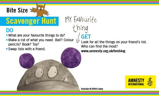 Celebrate our right to play with a scavenger hunt Celebrate our right to play with a scavenger hunt