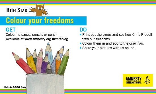 Colour the freedoms that belong to all of us Colour the freedoms that belong to all of us