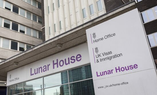 An exterior of Lunar House, the headquarters of 'UK Visas and Immigration', a division of the Home Office