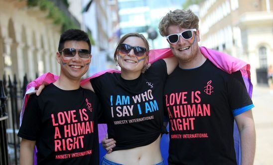 Amnesty activists at London Pride 2018