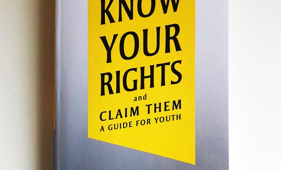 Book cover bearing the title: 'Know your rights - and claim them' Book cover bearing the title: 'Know your rights - and claim them'