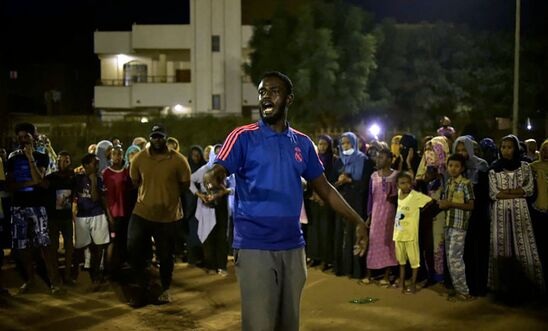 Sudanese youths take part in a protest in the capital Khartoum's Berri neighbourhood, on October 28, 2021, amid ongoing demonstrations against a military takeover that has sparked widespread international condemnation. 