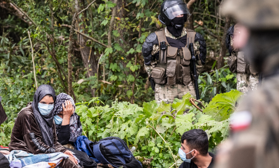 Group of migrants from Afghanistan stuck at the EU's eastern border Group of migrants from Afghanistan stuck at the EU's eastern border