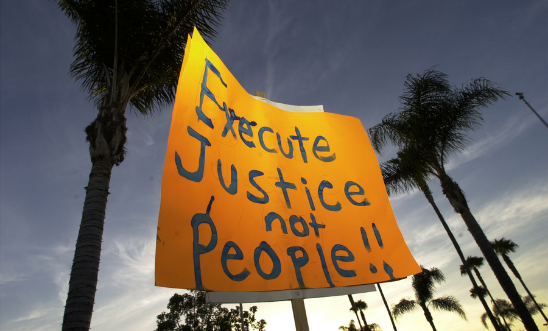 Anti-death penalty protest in in Santa Ana, CA Anti-death penalty protest in in Santa Ana, CA