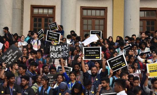 March for human rights in Bangalore - 2018