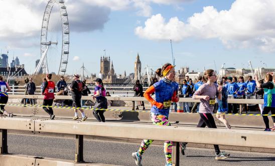 |Inage shows people running in the London Landmarks Half Marathon