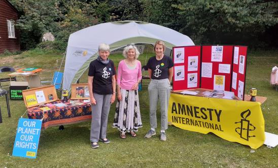 Amnesty stall at a fete Amnesty stall at a fete