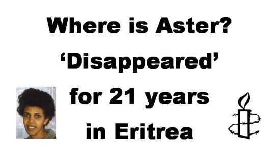 Poster in support of freeing Aster Poster in support of freeing Aster
