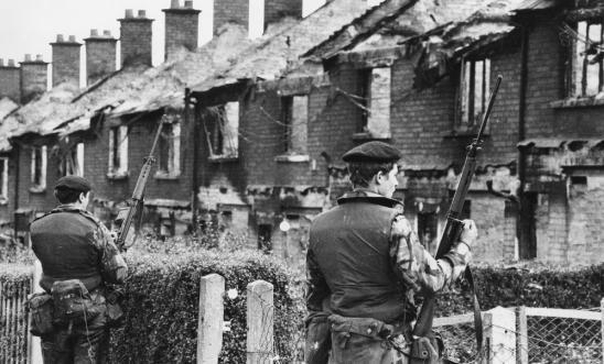 Library image of British Army soldiers in Northern Ireland during the Troubles