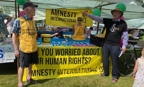 Amnesty International Stall June 11th 2023 Haywards Heath