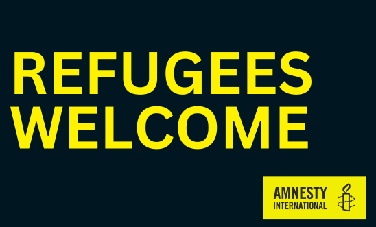 Image reads: Refugees Welcome 
