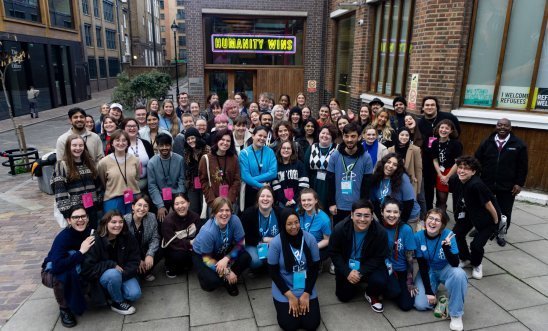 A group of enthusiastic Amnesty student activists outside our London HQ A group of enthusiastic Amnesty student activists outside our London HQ