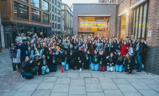 A group of this year's Amnesty student activists outside our London HQ