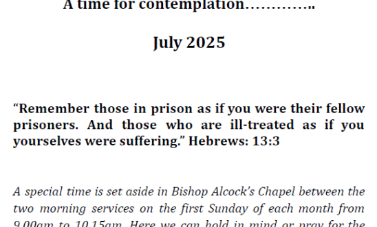 Front page of the Amnesty Ely July 2025 prayer sheet Front page of the Amnesty Ely July 2025 prayer sheet