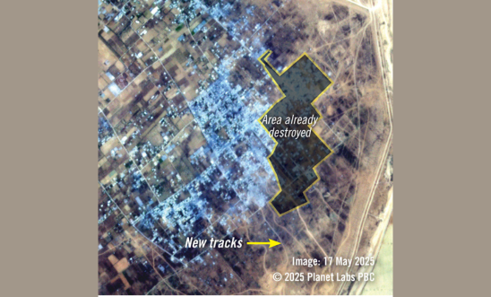 Area destroyed Khuza'a Area destroyed Khuza'a