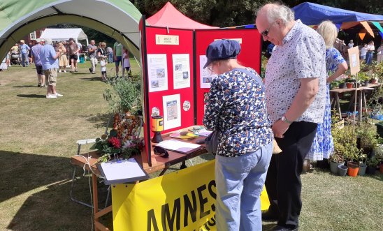 Amnesty stall at a fete Amnesty stall at a fete