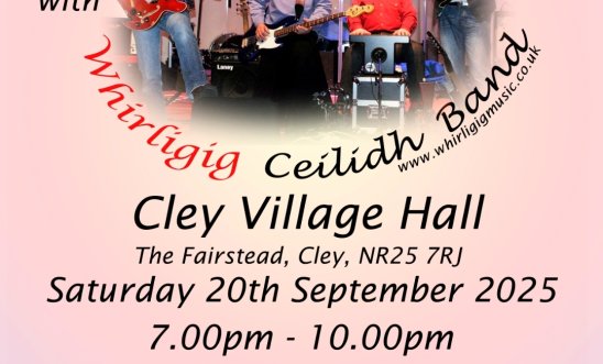 People with instruments the Whirligig Ceilidh Band 