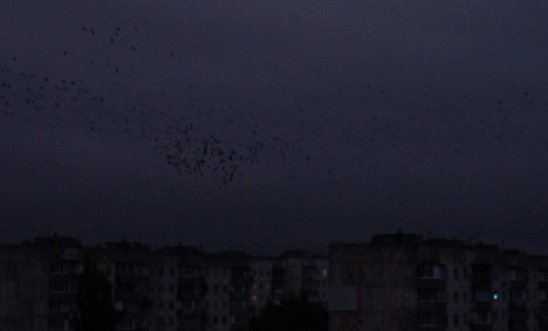 Residential buildings plunged into darkness after a Russian strike during one of the earlier assaults on civilian infrastructure on 2 October 2025 Residential buildings plunged into darkness after a Russian strike during one of the earlier assaults on civilian infrastructure on 2 October 2025