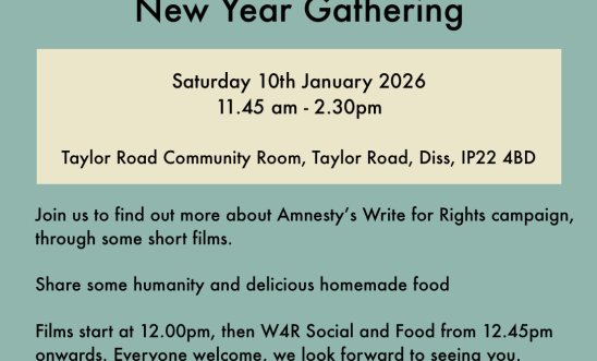 Diss Amnesty poster for W4R New Year Gathering