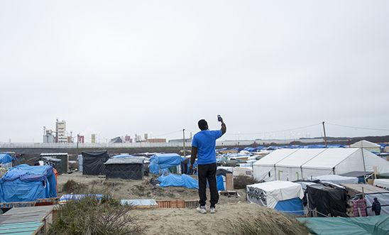 Refugee camp in Calais Refugee camp in Calais