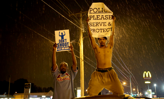 Protests in Missouri after fatal shooting of Michael Brown © Joe Raedle/Getty Protests in Missouri after fatal shooting of Michael Brown © Joe Raedle/Getty