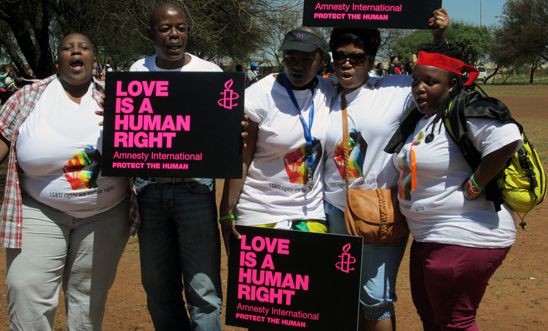 Amnesty activists at Soweto Pride 2013