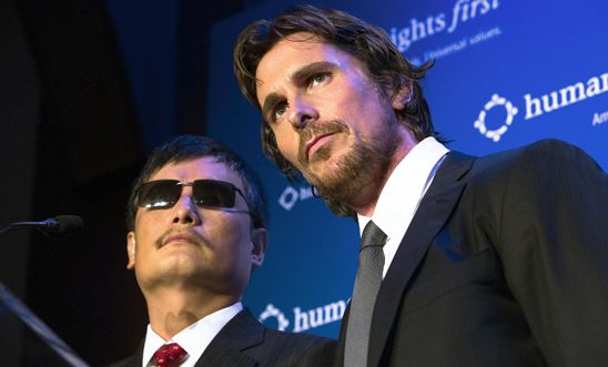 Chen Guangcheng and Christian Bale