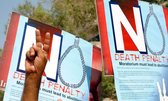 Death penalty protest in Pakistan