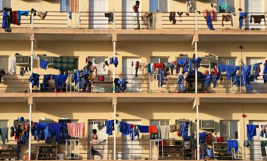 Migrant worker living quarters in Doha