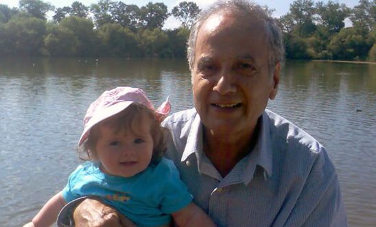 Kamal Foroughi and his granddaughter