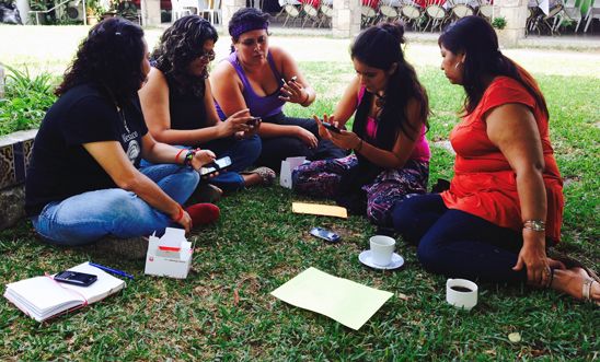 Workshop introducing defenders in Latin America to our Panic Button app