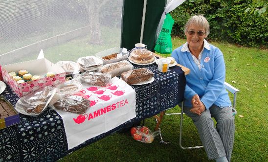 Cake stall at the AmnesTEA Cake stall at the AmnesTEA