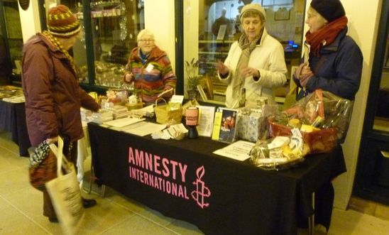Amnesty stall at Chipping Norton's 2016 Late Night Shopping event Amnesty stall at Chipping Norton's 2016 Late Night Shopping event