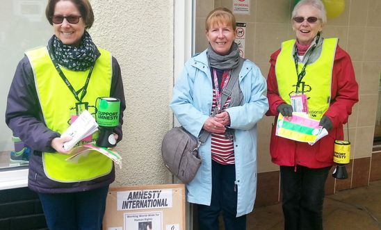 Fundraising in the sunshine! Warrington AIUK Group street collection