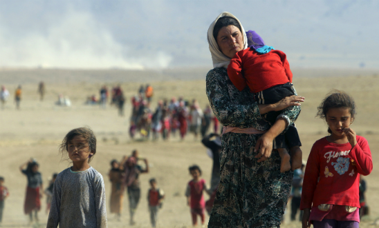 Displaced Yazidi sect