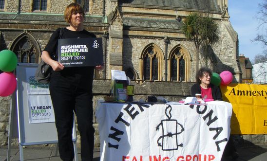 Campaigning in Ealing for International Women's Day