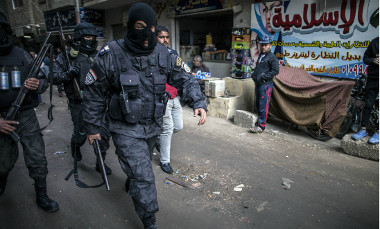 The Egyptian National Security Agency patrol streets The Egyptian National Security Agency patrol streets