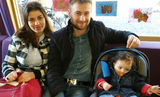 Albanian journalist Genci Angjellari with his family Albanian journalist Genci Angjellari with his family