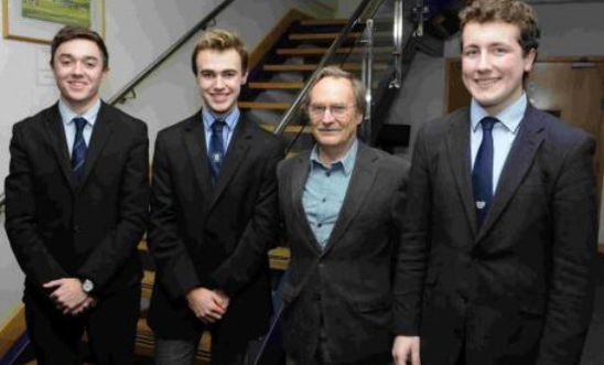 Winners of the essay competition at Bishop Wordsworth School Winners of the essay competition at Bishop Wordsworth School