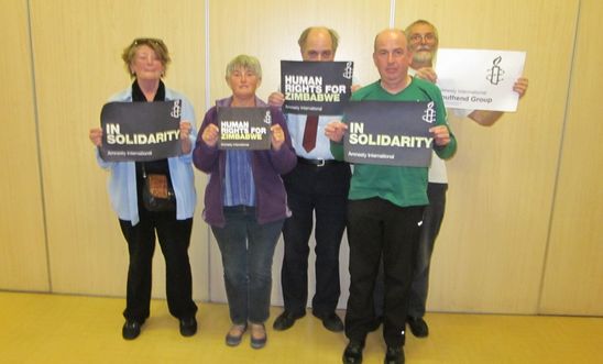Southend AI Group photo - solidarity with Zimbabwean human rights defenders