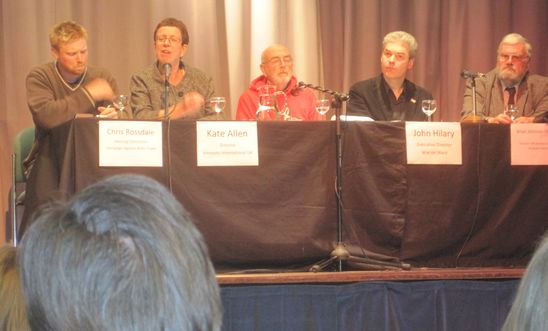 (Left to right) Chris Rossdale, Kate Allen, John Hilary and Brian Johnson-Thomas