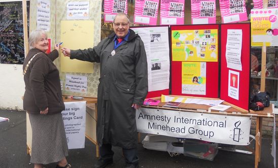 Write for Rights stall December 2013