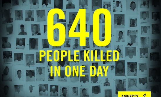640 people killed in one day