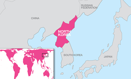 North Korea map